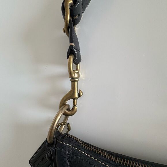 Vtg Coach Bleecker Black Pebbled Bag Purse Y2K Classic Duffle Crossbody 10398 - Picture 13 of 16